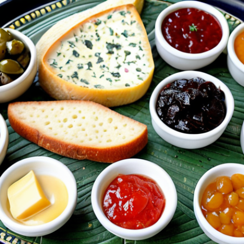 Home 26 A vibrant Turkish breakfast spread featuring various regional cheeses (Erzincan Tulum, Ezine, Van Otlu), olives (Gemlik, Ayvalik), and homemade jams, showcasing the diversity of Turkish cuisine.