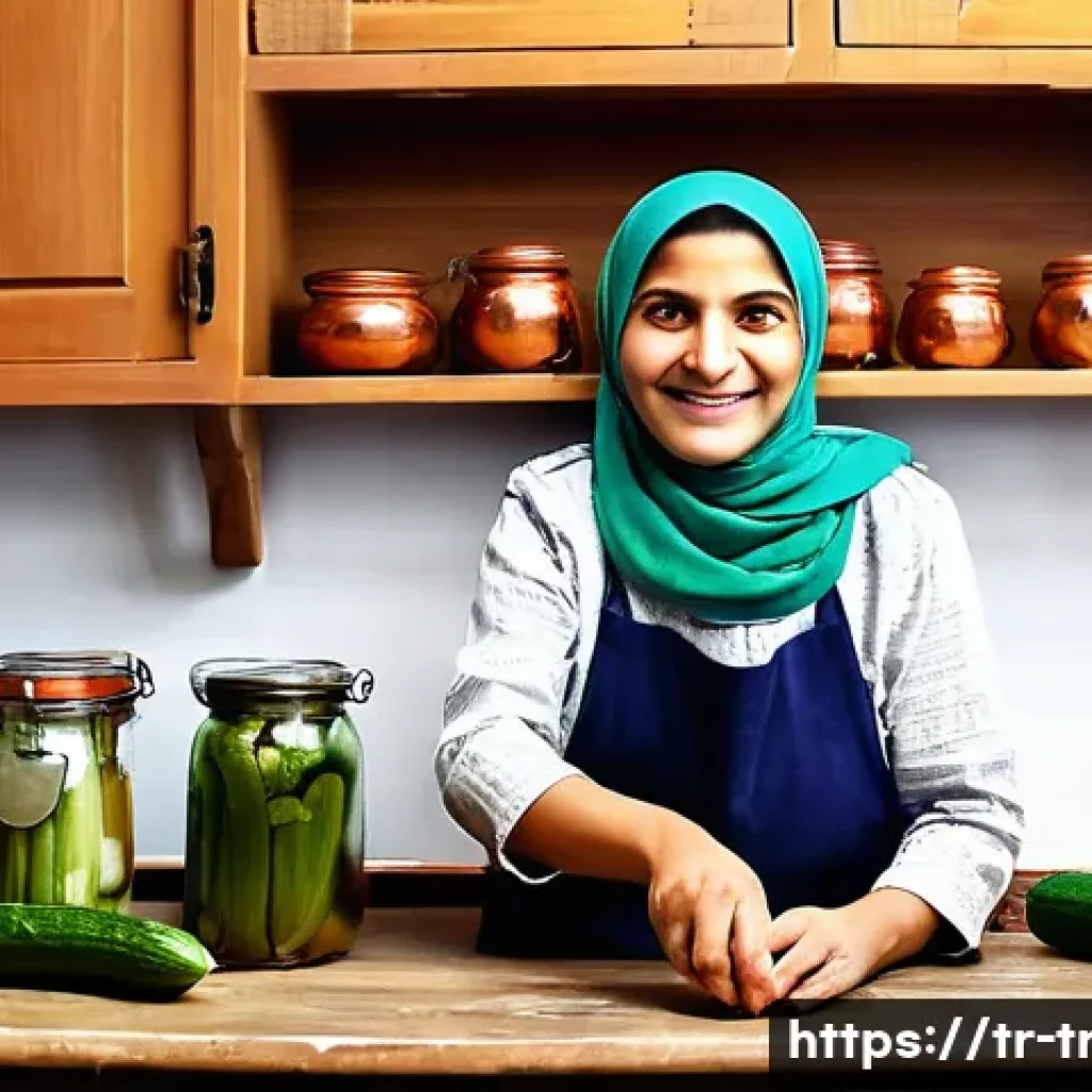 발효식품 시장 - **Prompt 1: A Traditional Turkish Kitchen Scene of Fermentation** A heartwarming and authentic s...